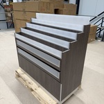 Presentatiemeubel met 2 lades aan voorzijde, houtdecor brown
